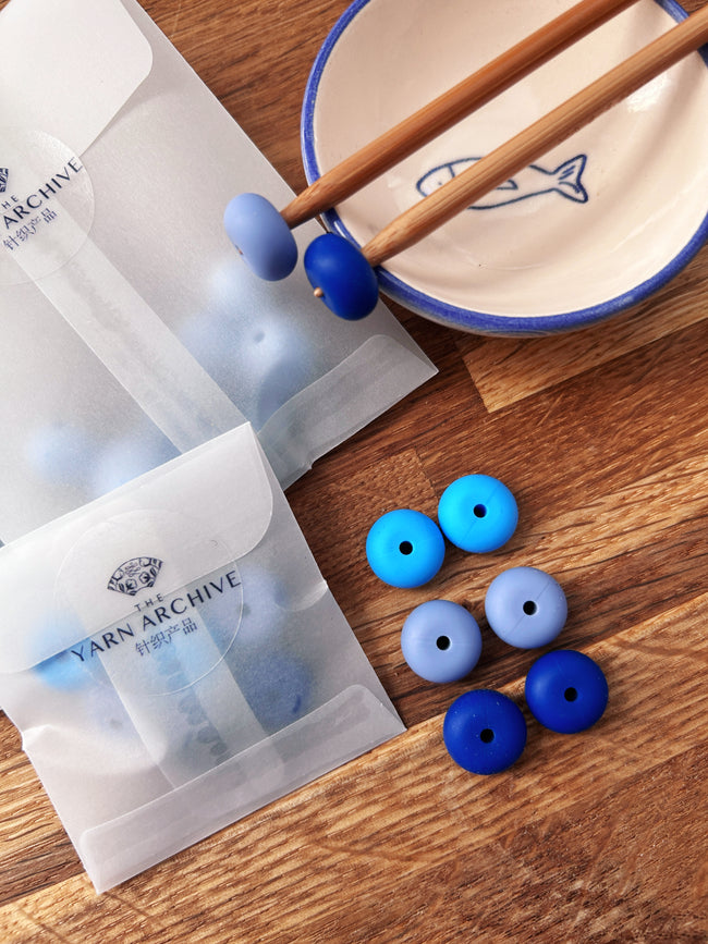 Flat Silicone Stitch Stoppers, Set of 6